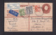 1957 - Einschreib-Ganzsache Mit Zufrankatur Als Luftpost-Einschreiben Ab BURNIE (Tasmanien) Nach München - Storia Postale