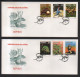 BUZIN / ZAIRE 1987 / 2 FDC's OFFICIELS / SERIE 'REPTILES' /  COB 1317 à 1322 - 1980-1989