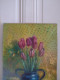 Fernand PROUST (XXème) Huile Sur Toile Nature Morte Au Fleurs "Tulipes" 1992 - Olieverf