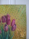 Delcampe - Fernand PROUST (XXème) Huile Sur Toile Nature Morte Au Fleurs "Tulipes" 1992 - Oils