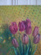 Delcampe - Fernand PROUST (XXème) Huile Sur Toile Nature Morte Au Fleurs "Tulipes" 1992 - Oelbilder