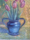 Delcampe - Fernand PROUST (XXème) Huile Sur Toile Nature Morte Au Fleurs "Tulipes" 1992 - Olieverf