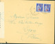 Guerre 40 YT N°479 X2 CAD Vierzon 1941 Censure Bande + Cachet IA2 = Loches Arrivée Lyon - Guerre De 1939-45