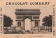 69 - CHROMO CHOCOLAT LOMBART . PARIS . ARC DE TRIOMPHE . SCAN - Lombart