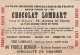 69 - CHROMO CHOCOLAT LOMBART . PARIS . ARC DE TRIOMPHE . SCAN - Lombart
