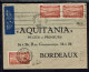 Maroc. Affranchissement P. Aérienne à 4.50 F Sur Enveloppe De Casablanca Du 1-4-1939, à Destination De Bordeaux (Fr). - Aéreo