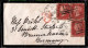 ! Großbritannien 1872 Kleiner Trauerbrief Mit 3 X One Penny Red Von Kelso Nach Bremerhaven - Briefe U. Dokumente