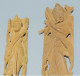 - 2 STATUETTES BOIS SCULPTE DEESSE INDONESIENNE LAKSHMI HINDOUISME  VITRINE    E - Aziatische Kunst