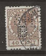 1925 USED Nederland NVPH R16 Zonder Watermerk Perfin - Oblitérés