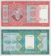 MAURITANIA 1000 + 1000 Ouguiya 1981, 1989 P 3D, 7A UNC  Set Of  2 Banknotes With Last 4 Matching Serials - Mauritanien