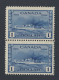 2x Canada WW2 Stamps; Pair Of #262-$1.00 MNH F/VF Guide Value = $210.00 - Unused Stamps