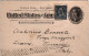 1895-U.S.A. Cartolina Postale Jefferson Con Affrancatura Aggiunta 1c.Franklin - ...-1900