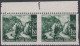 00622/  Croatia 1941 1k.50 MNH Pair Imperf Middle Print Error (Landscapes) - Croazia