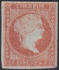 1855-321 CUBA ANTILLES 1855 2r ORANGE WITH WATERMARK LAZOS UNUSED. HIGHT VALUE. NO GUM.  - Voorfilatelie