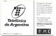 Phonecard - Argentina, Telefónica Argentina, N°1108 - Colecciones