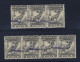 7x Newfoundland Revenue 25c Used Stamps; Strip Of 3 & A Strip Of 4 - Steuermarken