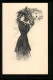 Künstler-AK Clarence F. Underwood: Junge Dame Mit Reitpferd  - Underwood, Clarence F.
