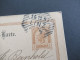 1897 Österreich GA 2 Kreuzer Mit Strichstempel Linz Nach Salzburg Mit K1 Ank. Stempel Salzburg Stadt - Cartoline