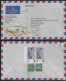 India. Stamps Sc. 412, 736a (on Reverse) On Air Mail Registered Letter, Sent From Calcutta In 21.01.1978 To England. - Lettres & Documents
