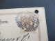 1899 Österreich / Tschechien GA 2 Kreuzer Mit Strichstempel Eger 1 Nach Hannover Mit Ank. Stempel - Briefkaarten