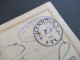1899 Österreich / Tschechien GA 2 Kreuzer Mit Strichstempel Eger 1 Nach Hannover Mit Ank. Stempel - Briefkaarten