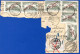 2577.GREECE,SAMOS,1915 CASTLES,SC.N106 5 DR. X 6 ON PART PARCEL RECEIPT 29/4/22(VERY LATE DAY) TO NORWAY, 6 SCANS - Samos