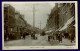 Ref 1633 - Early Real Photo Postcard - Busy View Queen Street Cardiff - Glamorgan Wales - Glamorgan