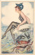 Delcampe - LES PIN UP A LA PECHE EN MER SERIE DE 6 CARTES ILLUSTREES PAR ADOLFO BUSI - Busi, Adolfo