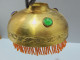 -ANCIEN ABAT JOUR CHAPEAU Pour LAMPE PARISIENNE 3 CABOCHONS COULEUR PAMPILLES  E - Luminaires & Lustres