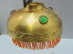 -ANCIEN ABAT JOUR CHAPEAU Pour LAMPE PARISIENNE 3 CABOCHONS COULEUR PAMPILLES  E - Lantaarns & Kroonluchters