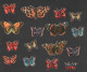 16 CHROMOS DECOUPI S / PETITS PAPILLONS  D3463 - Animals