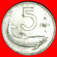 * DOLPHIN And RUDDER (1951-2001): ITALY  5 LIRAS 1951R! · LOW START ·  NO RESERVE! - 5 Liras