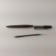 Delcampe - Vintage Markant Apart Ballpoint Pen Dark Red Plastic Chrome Trim Germany #5504 - Pens