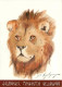 Animaux - Fauves - Lion - Art Peinture - Aquarelle De Peter Hiegelsperger - CPM - Carte Neuve - Voir Scans Recto-Verso - Leoni