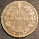 ITALIE - ITALIA - 10 CENTESIMI 1867 H - VITTORIO EMANUELE II - KM 11.3 ( Birmingham Mint ) - 1861-1878 : Victor Emmanuel II.