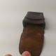 Delcampe - Vintage Genuine Leather Cigarette Case Cover Brown Flap Closure #5509 - Autres & Non Classés