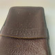 Delcampe - Vintage Genuine Leather Cigarette Case Cover Brown Flap Closure #5509 - Other & Unclassified