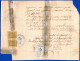 2593. GREECE,,CRETE,RARE 1906 COVER, KOLYMBARI POSTMARK. DOCUMENT WITH REVENUES TO CHANIA,BADLY DAMAGED - Crète
