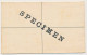 SPECIMEN - Registered Letter Antigua  - Postal Stationery - 1858-1960 Colonia Britannica