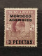 Gran Bretaña.1899/1937. Morocco Agencies. Gibraltar. 3 Pesetas - Morocco Agencies / Tangier (...-1958)