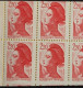 Variété 2427-C2 Découpe Du Carnet Et Des Timbres En Travers Liberté 2.20 Rouge - Modernes : 1959-...