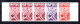 MONACO -- MONTE CARLO -- Bande De 5 Timbres  " Essai De Couleur " EUROPA 1965 --Neuf Sans Trace De Charnière - Errors And Oddities