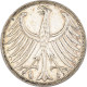 Monnaie, République Fédérale Allemande, 5 Mark, 1951, Karlsruhe, TTB, Argent - 5 Mark