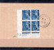 FRANCE DE GUERRE No 4  PAIRE SUR FRAGMENT  TB  SIGNES BRUN  COTE:280 EUROS - War Stamps