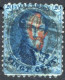 [O SUP] N° G15-Cu, 20c Bleu Avec Surcharge 'G' Guillochin  Doublée. Obl Idéale 'P83' 8b Mons. Certificat Photo. Rare - 1863-1864 Medallions (13/16)