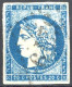 [O SUP] N° 44A, 20c Bleu Type I Report 1, Belles Marges - Obl Légère. Superbe - Cote: 850€ - 1871-1875 Ceres
