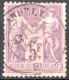 [O SUP] N° 95, 5fr Violet/lilas (II), Jolie Obl - Très Frais Et TB Centrage - Cote: 150€ - 1876-1878 Sage (Type I)