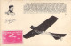 Vignette Rouge Souvenir De L'Aviation Sur Carte Du Monoplan Ernault Pelterie - Aviazione
