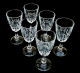 Années 1970  6 Verres Taillés Cristal D' Arques France Modèle Pompadour - Glasses