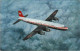 ! Ansichtskarte Swissair, Propeller Flugzeug, Transatlantic DC-6 B, Propliner, Schweiz - 1946-....: Ere Moderne